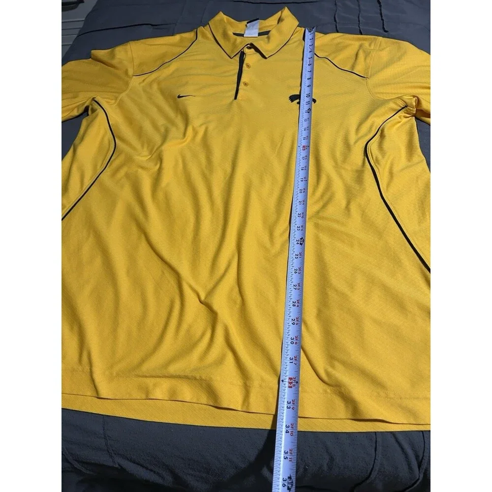 Nike Dri-FIT Iowa Hawkeyes Moisture-Wicking Polo Short Sleeve Yellow XXL